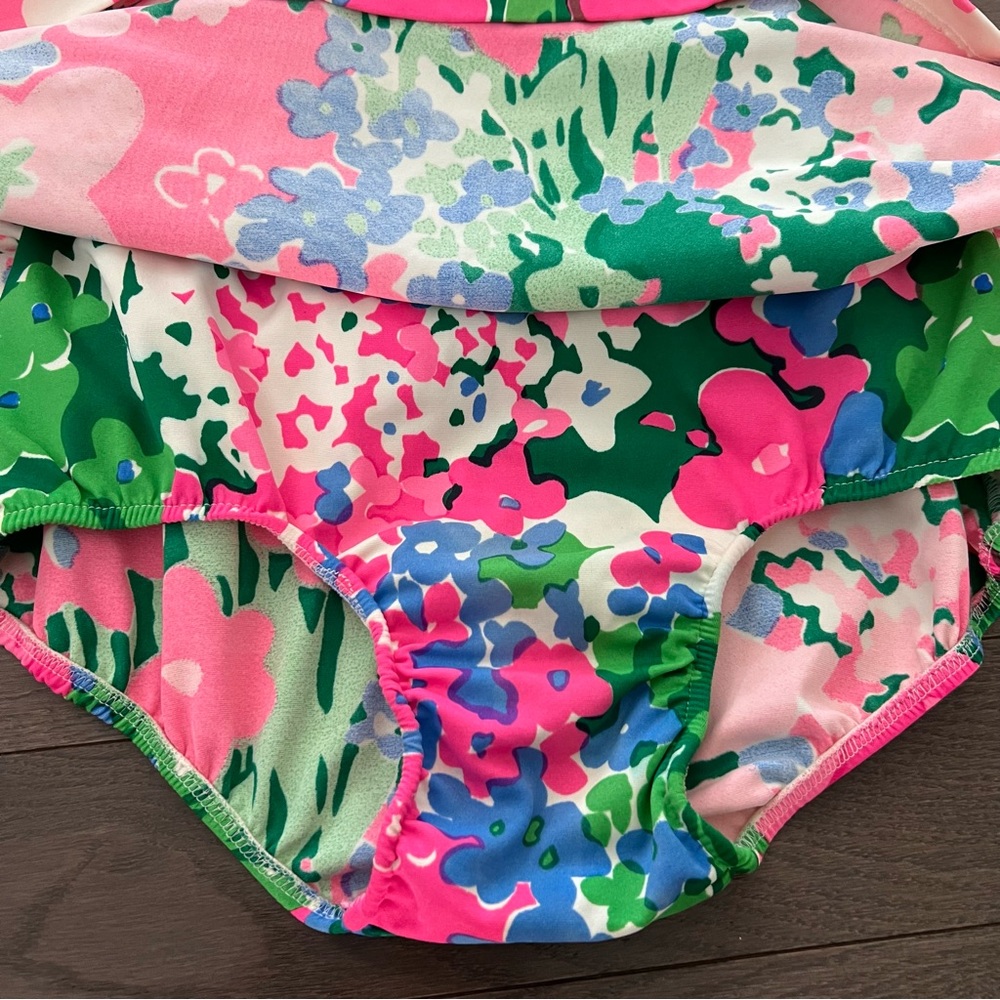 Vintage 60’s / 70’s sea waves romper swim dress - Picture 3 of 5